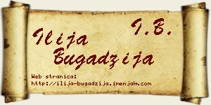 Ilija Bugadžija vizit kartica